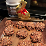 Biscuits protéinés avoine, grains anciens et chocolat de Pâques