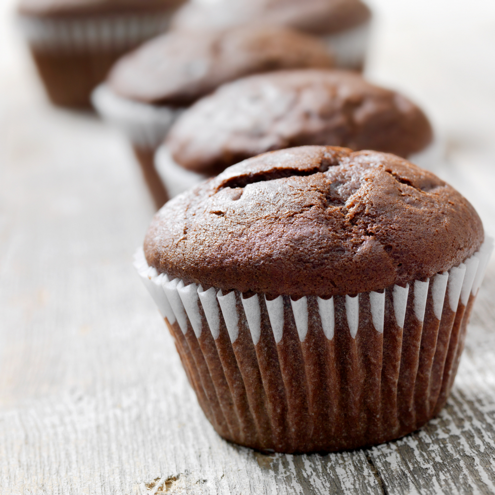 Muffins protéinés double chocolat