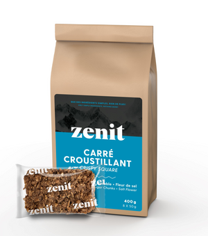 
                  
                    Carré croustillant chocolat, pépites d'érable et fleur de sel
                  
                